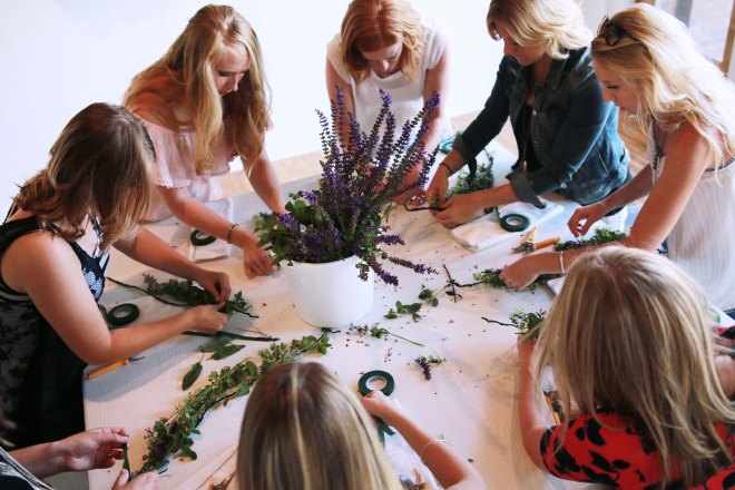 Bokay Studio Pierre flower crown workshop